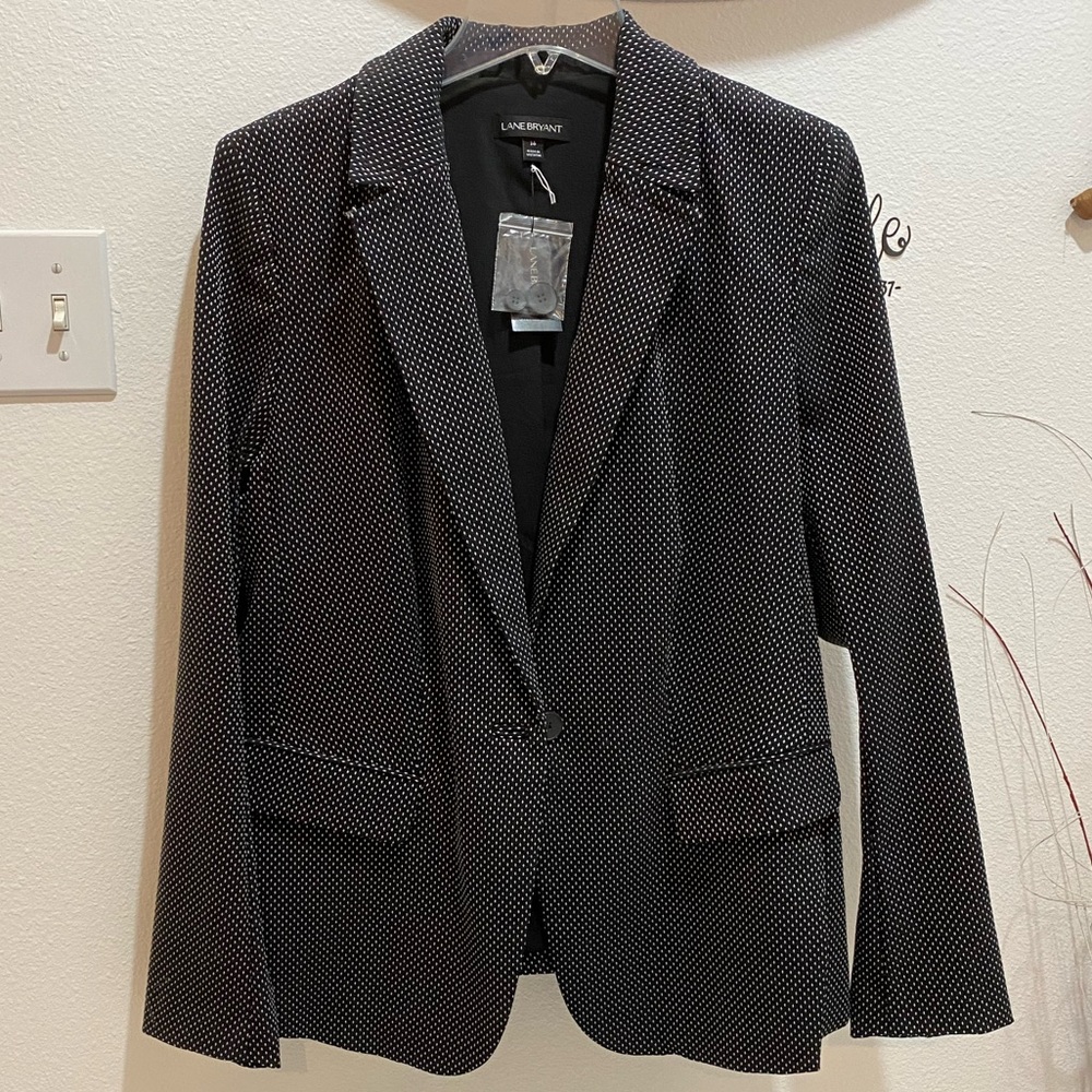 Lane Bryant Ladies Black & White Speck Blazer - 16